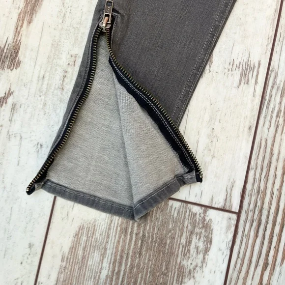 Rag & Bone Moto Skinny Jeans Buxton Gray Ankle Zip Size 25 NWOT - Picture 15 of 16